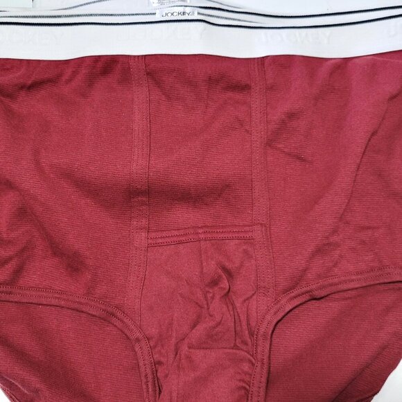 Jockey Briefs 3XL NWOT Mens Lot of 3 Burgundy Blue Cotton Quick Draw H-Fly - Picture 2 of 4